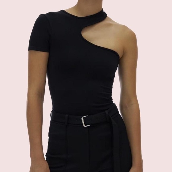 NWT Helmut Lang Black Cut-Out Short Sleeve
Seemless Jersey Tee Size M/L - Picture 6 of 6